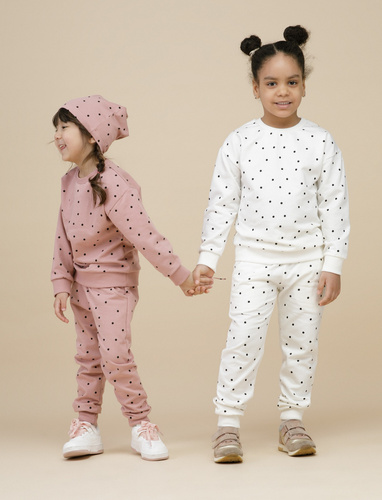 Bluza dla dziewczynki Tres Bien Pinokio - róż groszki 