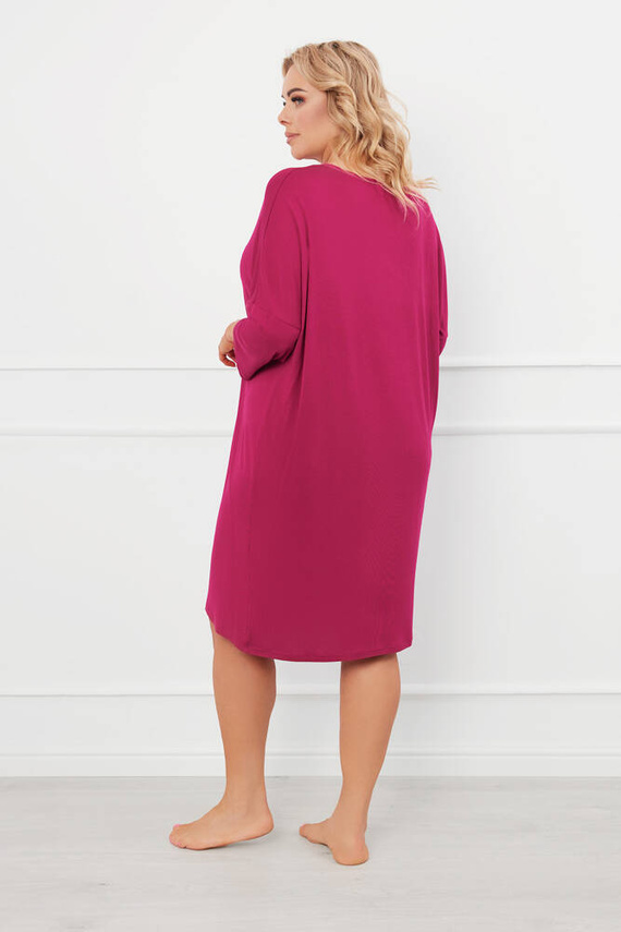 Koszula damska z rękawem 3/4 Natura Italia Fashion - wino