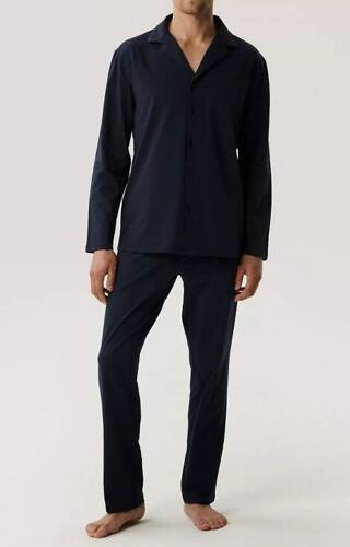 Piżama męska rozpinana BNMP-001 Atlantic-granatowa