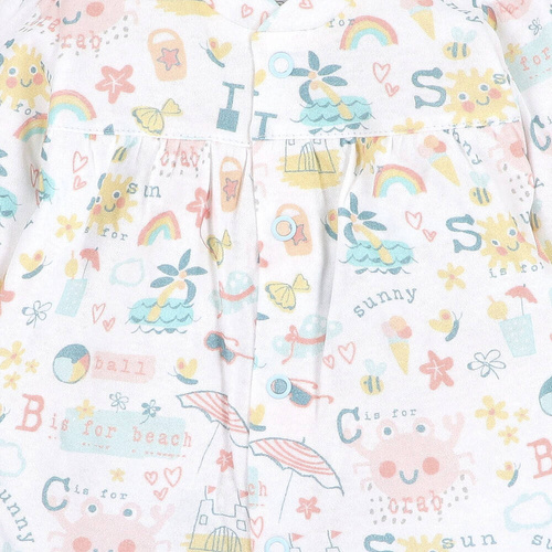 Kaftanik niemowlęcy z bawełny organicznej Sunny Nini druk