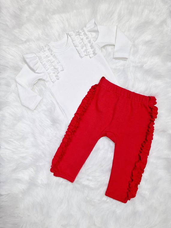 Spodnie niemowlęce Zuza Bambarillo czerwony