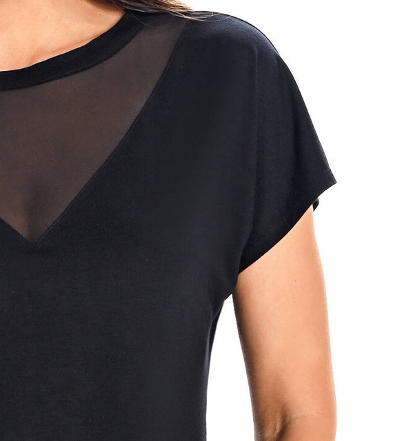 Bluzka damska bambusowa Cora Teyli - czarny