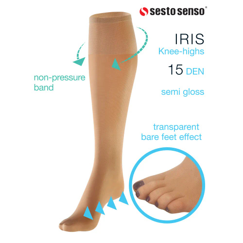 Iris Podkolanówki 15 DEN Sesto Senso antilope