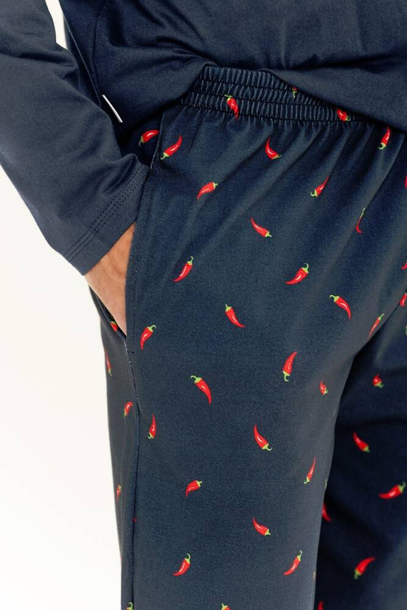 Piżama męska 3312 3313 Eric Taro granatowy