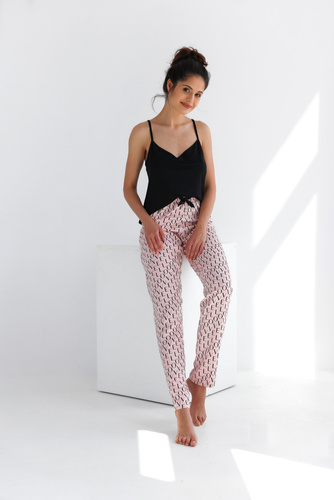 Piżama damska Paula Sensis - czarny