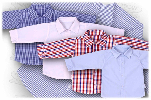 Koszula wizytowa długi rękaw Terjan niebieska krata