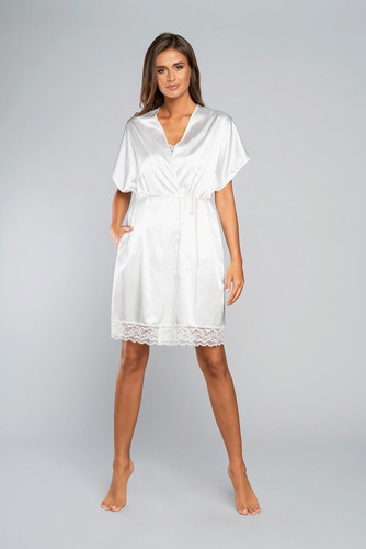 Szlafrok krótki rękaw Dotyk Italian Fashion - ecru