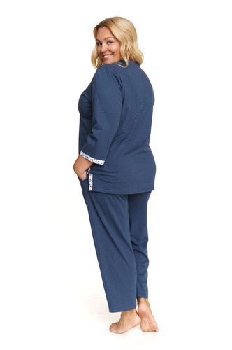 Piżama Damska Plus Size 7156 Doctor Nap - deep blue