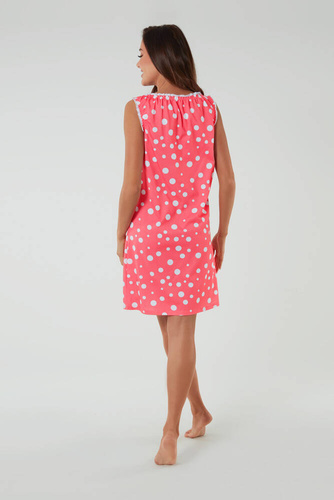 Koszula nocna i do karmienia, szerokie ramiączko Raba Italian Fashion - druk malinowy