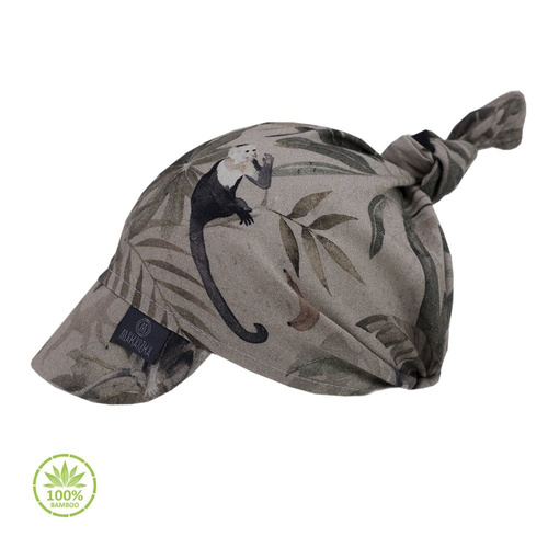 Chustka z daszkiem na gumce 100% Bamboo Woodland- Makaszka