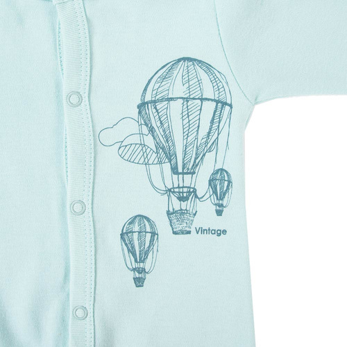 Pajac dla chłopca Balloons Eevi - jasny turkus 