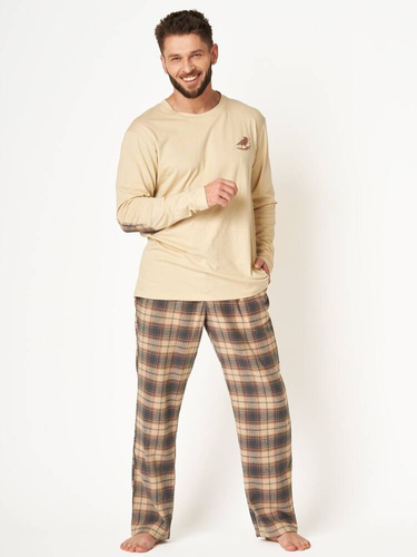 Piżama Męska MNS 403 Key -beżowy