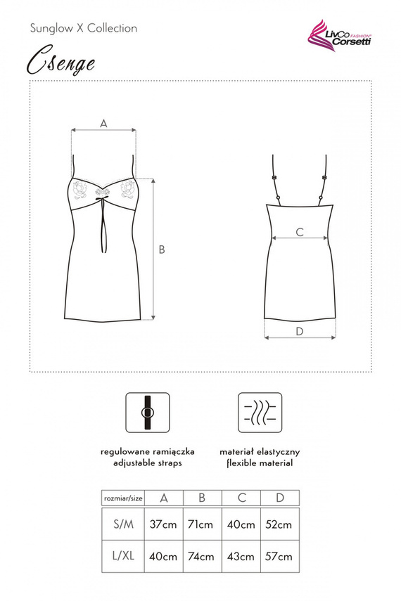 Koszula nocna Csenge LC 90393 LivCo Corsetti Fashion