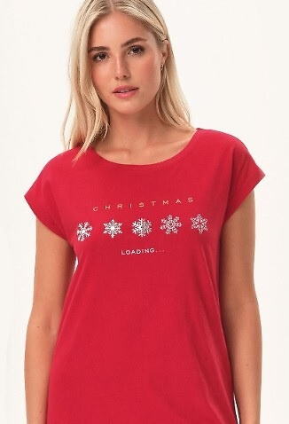 Koszula nocna 42708 Feli Henderson -czerwony