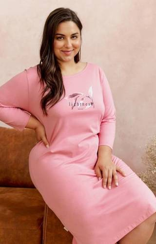 Koszula Nocna 3019, 3020 Olympia Taro- różowy