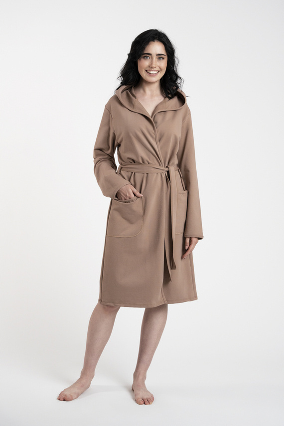 Szlafrok damski Karina Italian Fashion - camel