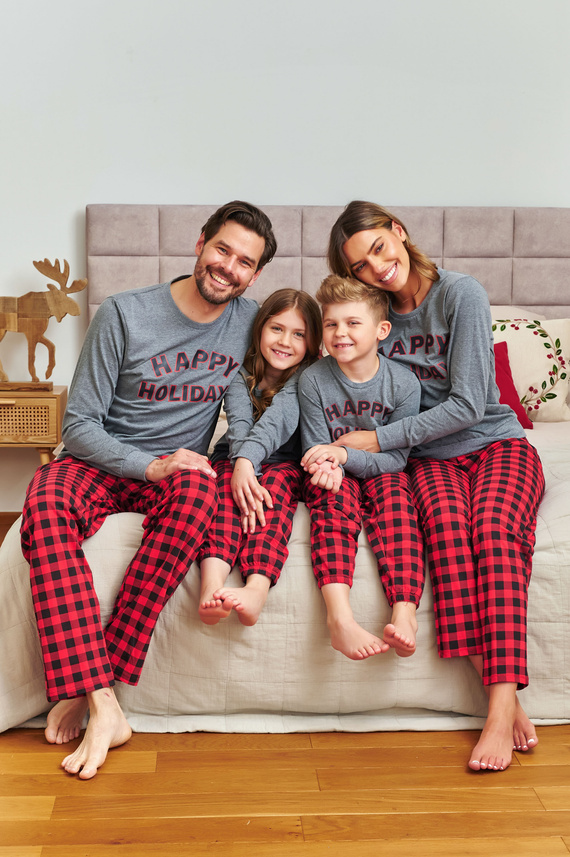 Doctor Nap 7343 – piżama damska bawełniana Dark Grey z nadrukiem