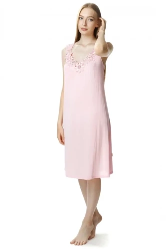 Koszula nocna damska 4114 Róża Mewa różowy