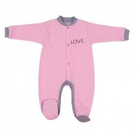 Pajac bawełniany "LOVE" Terjan - niebieski