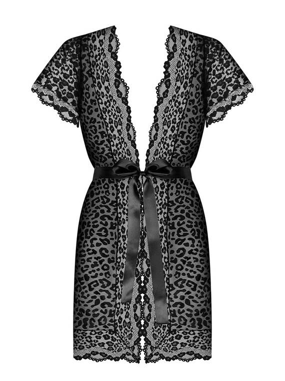 Szlafrok Damski Peniuar Giully Obsessive czarny