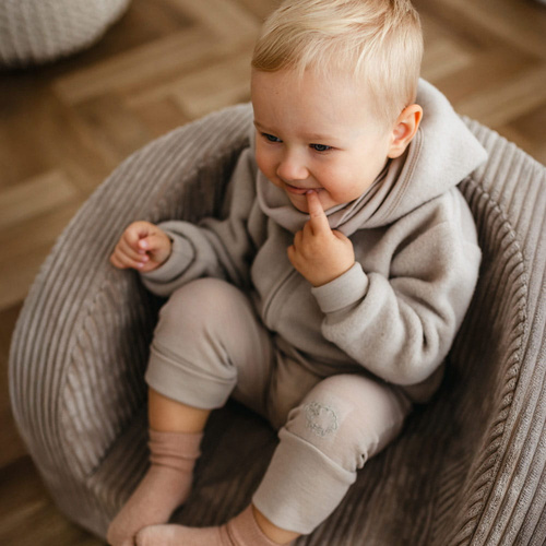 Beżowa kurtka dziecięca z polaru merino Eevi – Komfort i ciepło na co dzień