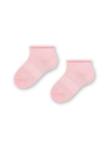 Skarpety niemowlęce Art.146 Cotton Candy Roll Top Steven - jasny róż 