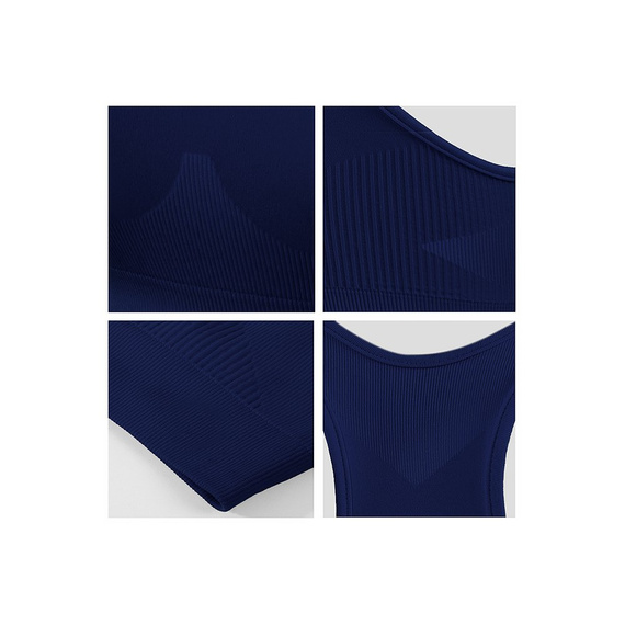 Biustonosz sportowy top CL14 Sesto Senzo granatowy