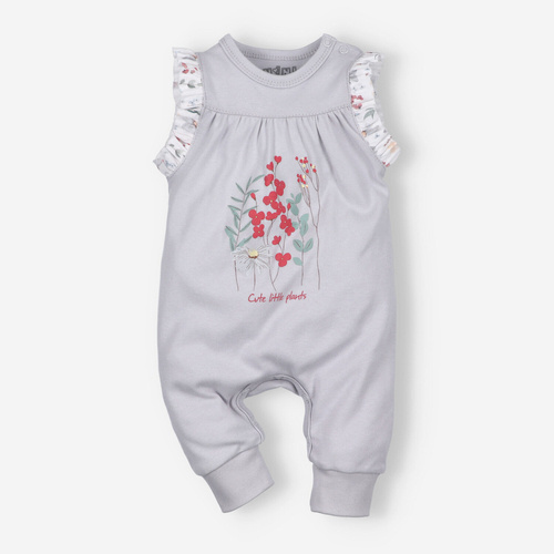 Śpiochy z bawełny organicznej Łąka Nini szary