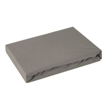 Prześcieradło jersey z gumką na wysoki materac Design91 srebrne