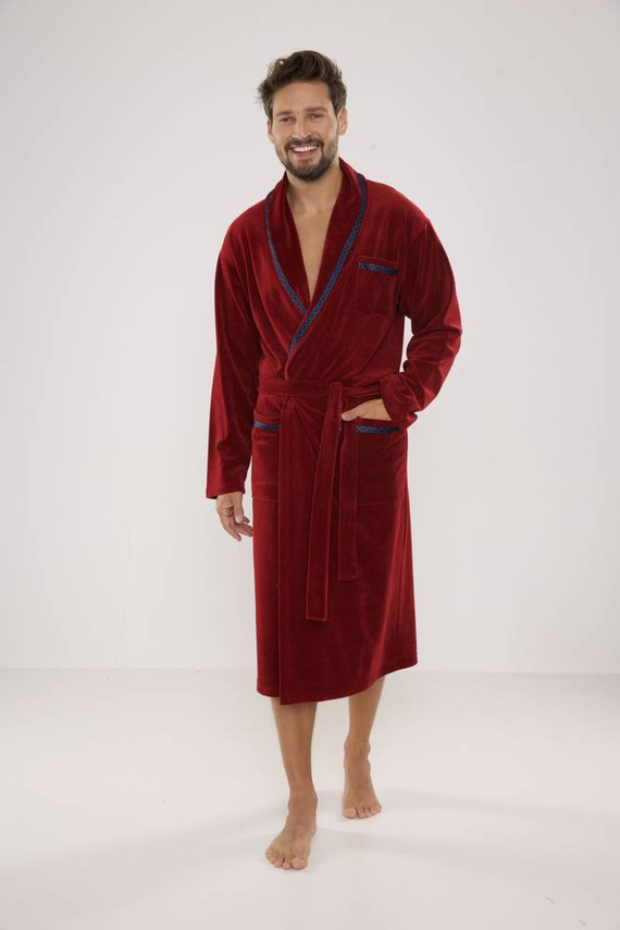 Szlafrok męski 666 Ronaldo forex - bordo