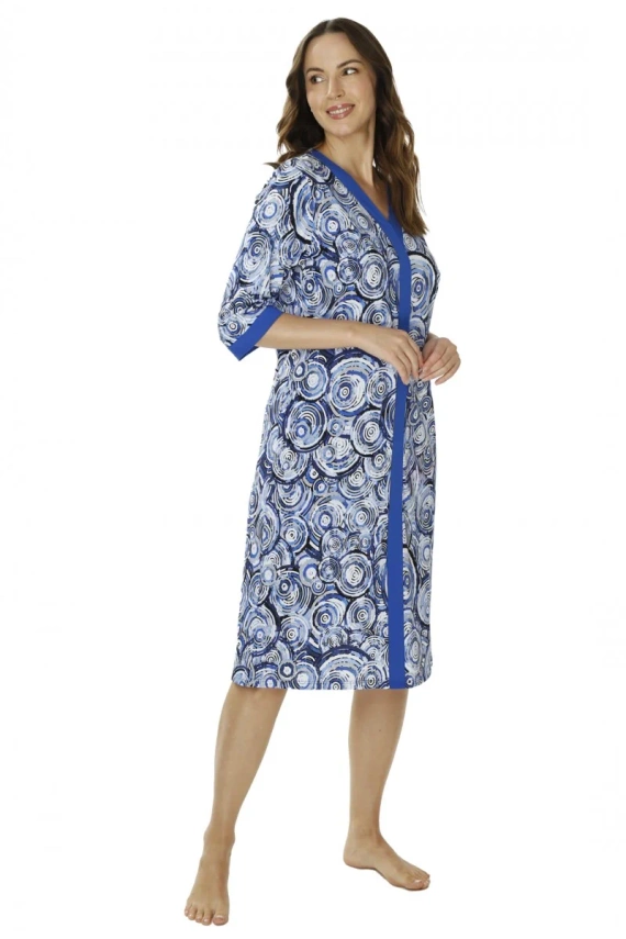 Koszula nocna 86671 Irene Mewa druk niebieski