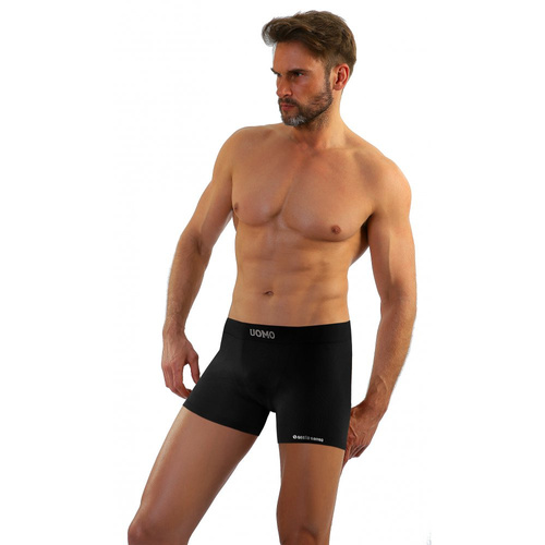 Bezszwowe bokserki męskie BM07 Solar Sesto Senso - czarny