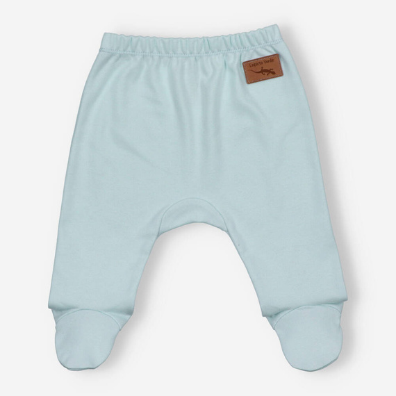 Komplet niemowlęcy z bawełny premium gładki Lagarto Verde - niebieski