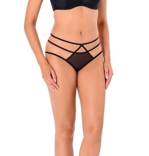 Figi damskie z paseczkami Demi Teyli - czarny