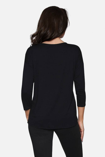 Bluzka rękaw 3/4 Alexa Babell - czarna