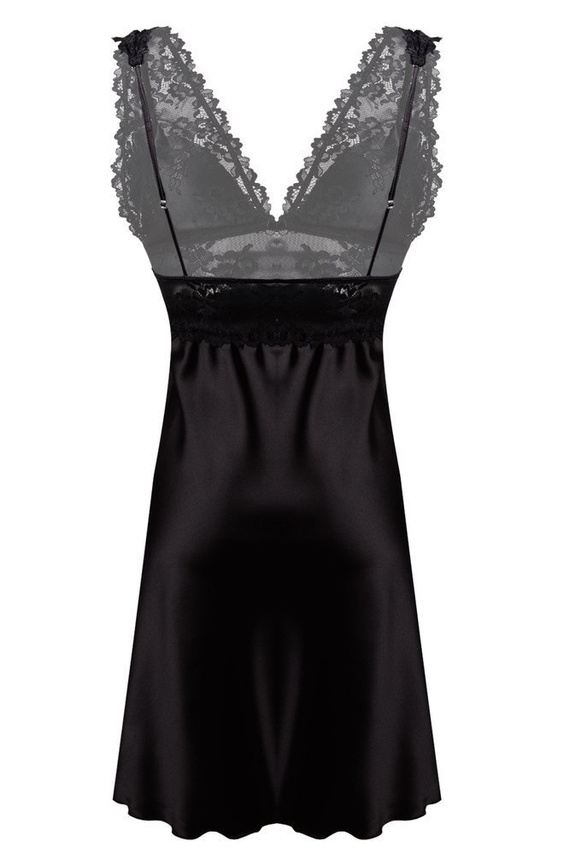 Cleo Koszulka satynowa damska DKaren czarna