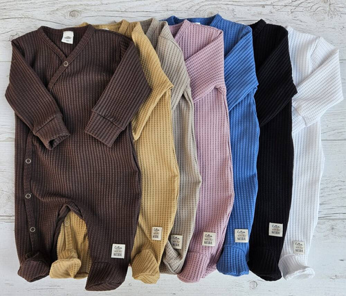 Pajacyk niemowlęcy "Natural Waffel" Makoma mocha