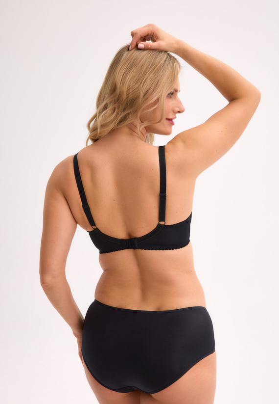 Gaia Daphne BS 049 biustonosz full cup – czarny, usztywniany, do głębokiego dekoltu