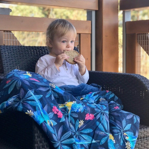 Kocyk Velvet Light Przedszkolaka/Średniaka MIkrokosmos Makaszka 