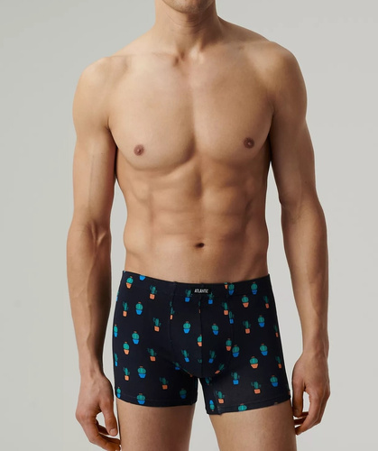 Bokserki męskie 2MHH-005  Atlantic - koralowy-granatowy