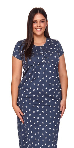 TM.4119 Koszula Nocna ciążowa i do karmienia Doctor Nap - deep blue