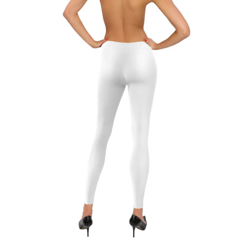 Legginsy Long bezszwowe kryjące długie Sesto Senso biały 