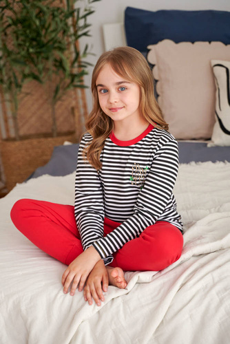 PDU.5236 Piżama dziecięca Unisex Doctor Nap - black red