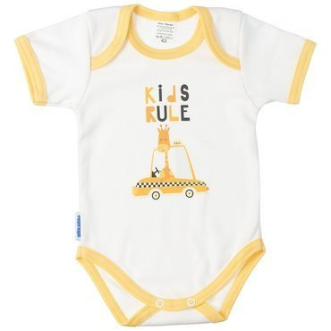 Body niemowlęce krótki rękaw Kids Rule Martex pomarańczowy