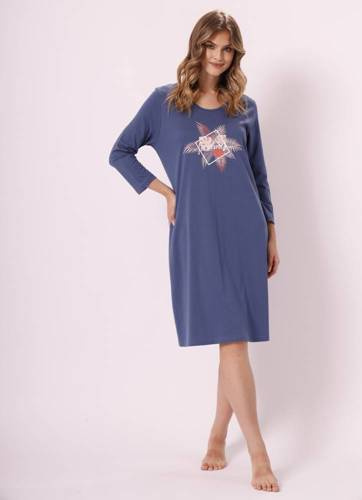 Koszula damska 1373 Kasia Leveza ciemny jeans