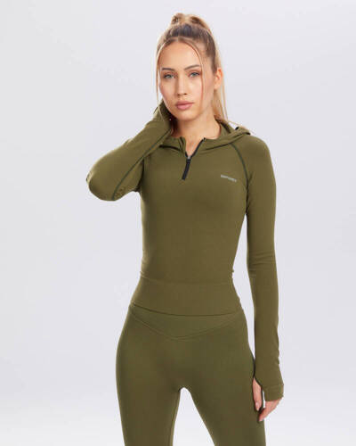 Bluza sportowa damska Adapt Spaio khaki