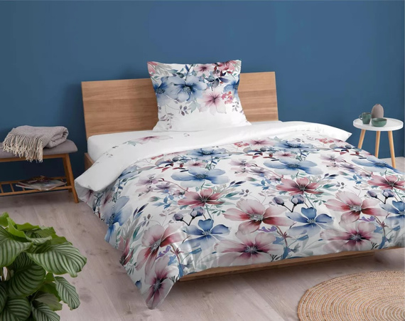 Pościel bawełniana 4965B kwiaty Detexpol