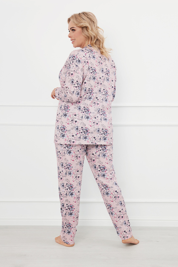 Piżama Damska długi rękaw, długie spodnie Toliana Italian Fashion