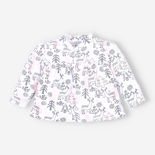 Kaftanik niemowlęcy z bawełny organicznej Jelonki Nini druk