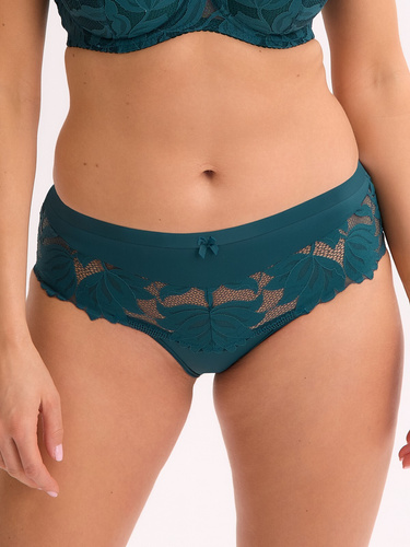 Gaia Keto GFP 1134 – zielone figi damskie z mikrofibry i koronki